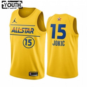 Dres Denver Nuggets Nikola Jokic 15 2021 All-Star Jordan Brand Gold Swingman - Dječji